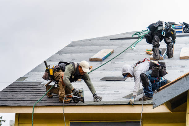 Professional Gutter Installation technician working in Minier, IL